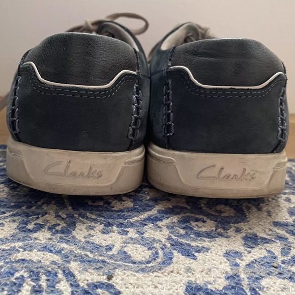 Clarks shoes Men’s 10.5 Low Top Blue Suede 1825 Plus Cushion Casual Sneaker - Picture 7 of 12